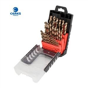 29pcs ROSE Plastic Box HSS M35 Fully Ground Cobalt Metal Drill Bit Set